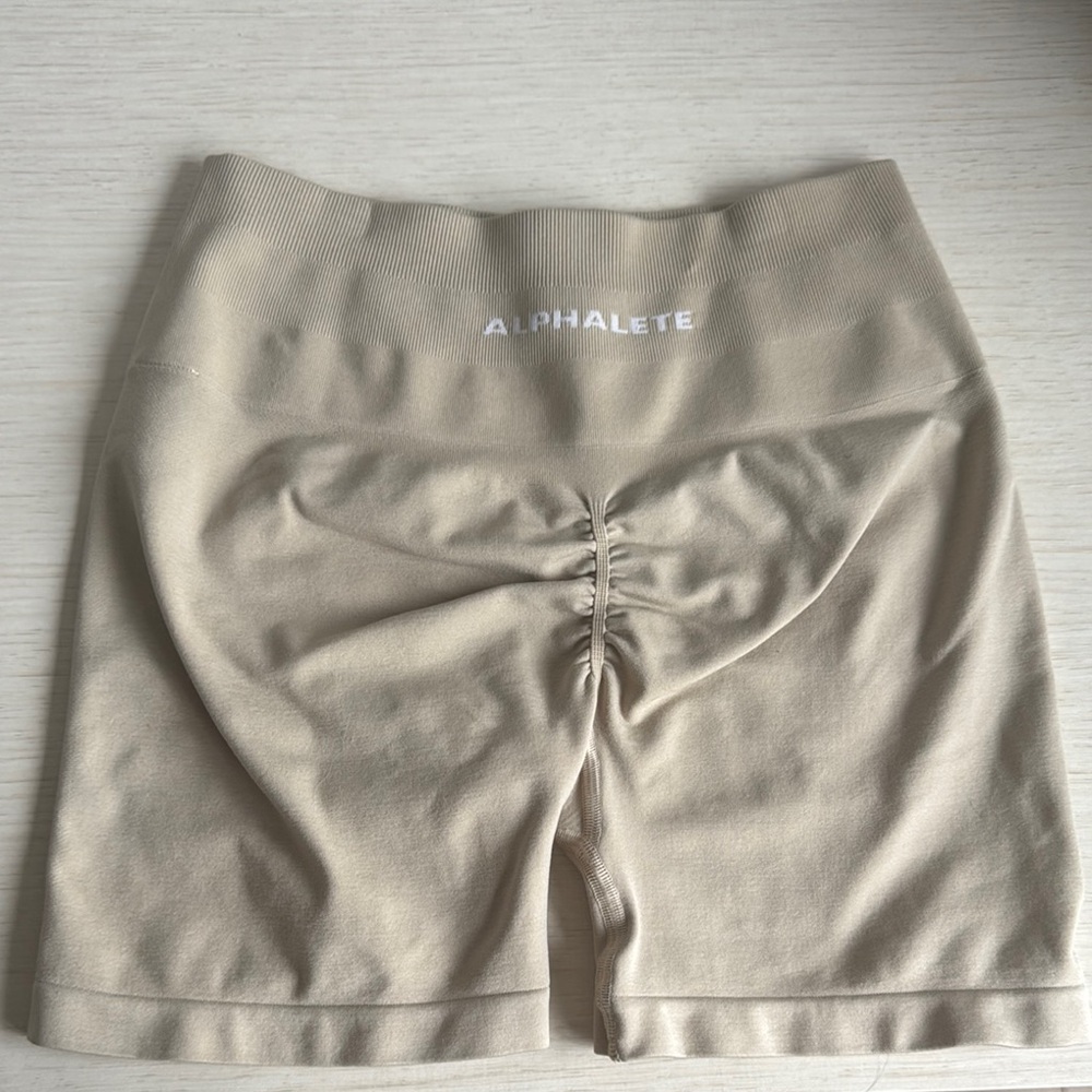 Alphalete Tan Booty/Workout Shorts